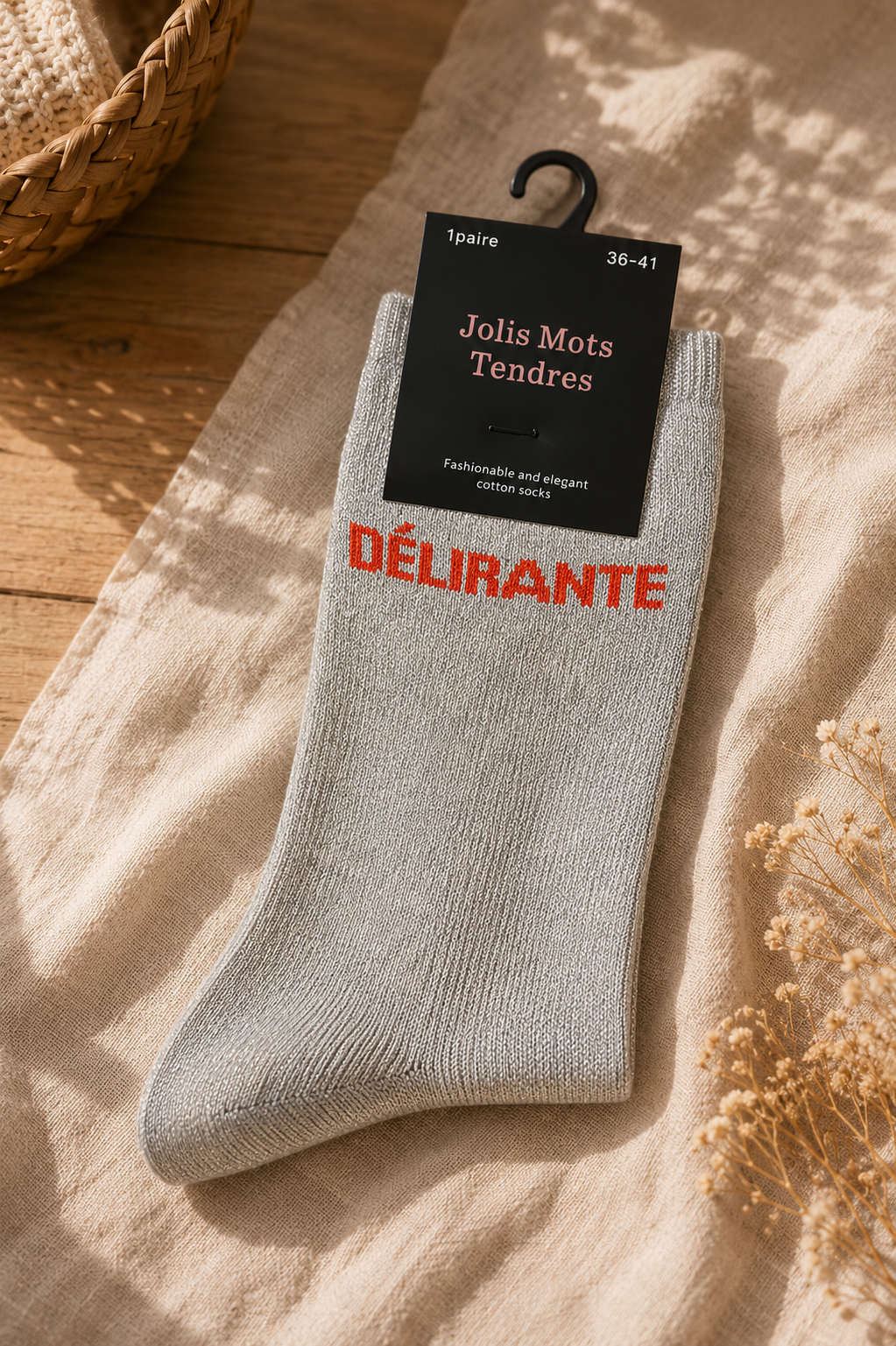Chaussettes Jolis Mots Tendres - Délirante