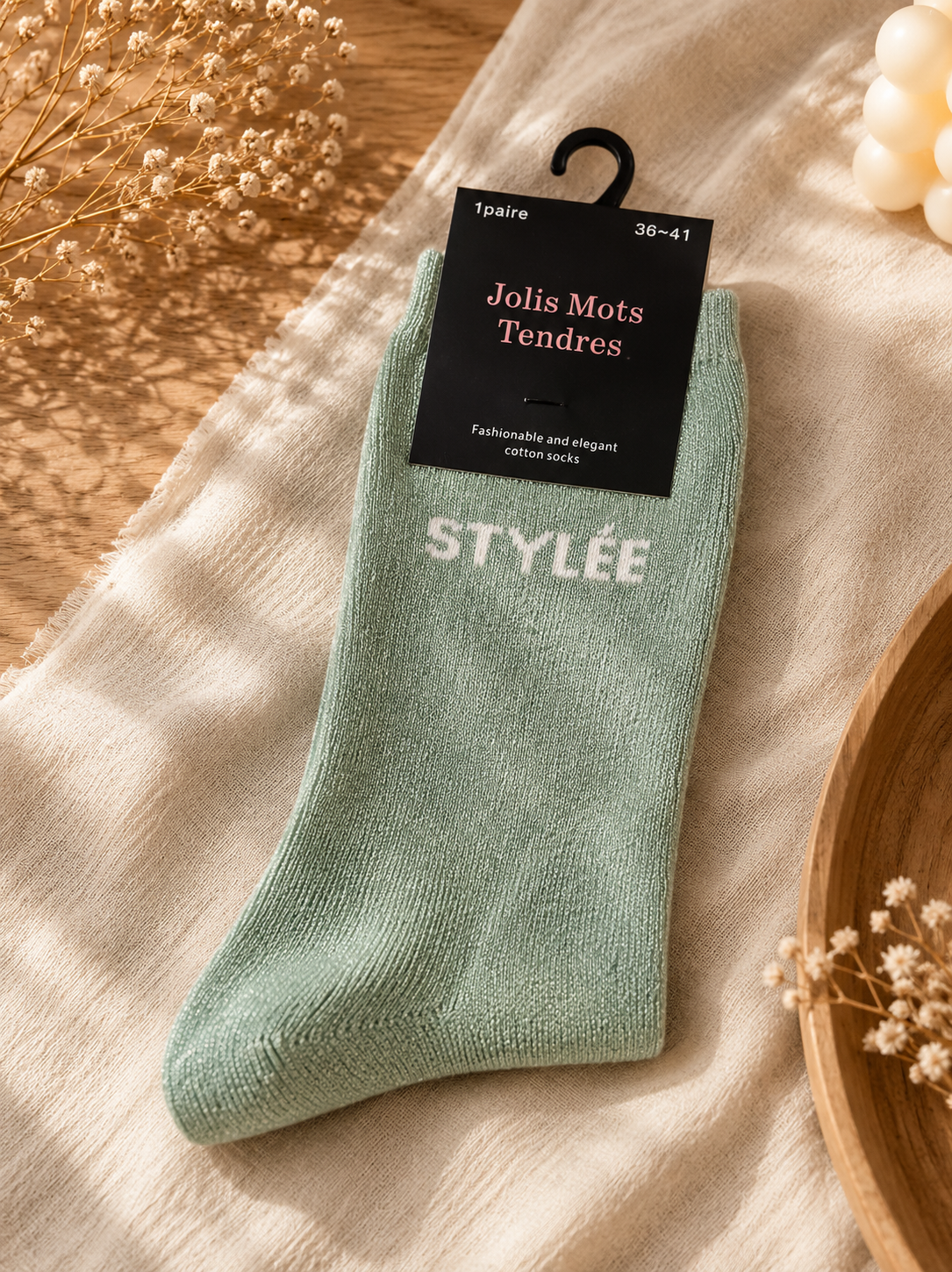 Chaussettes Jolis Mots Tendres - Stylée