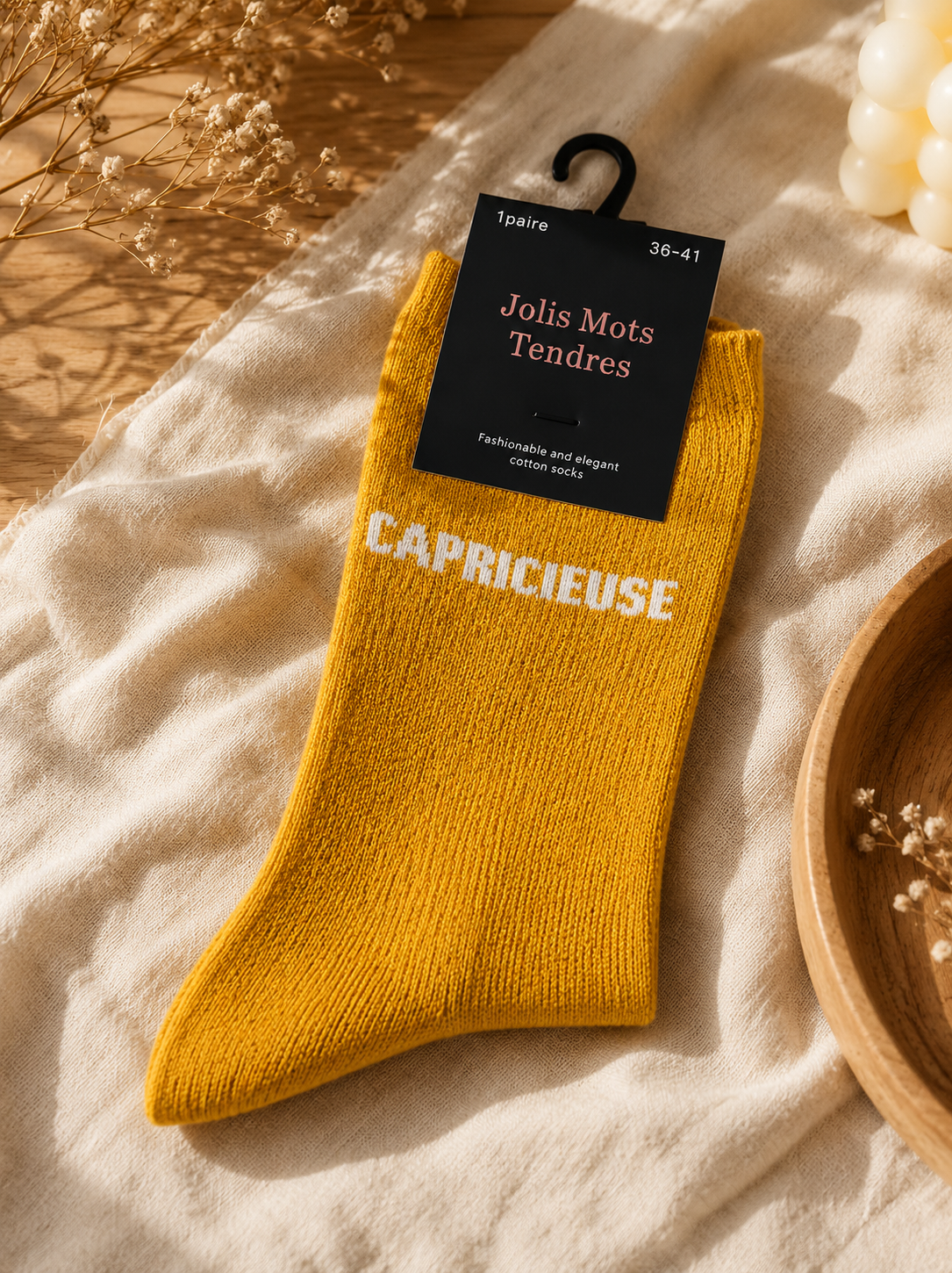 Chaussettes Jolis Mots Tendres - Capricieuse