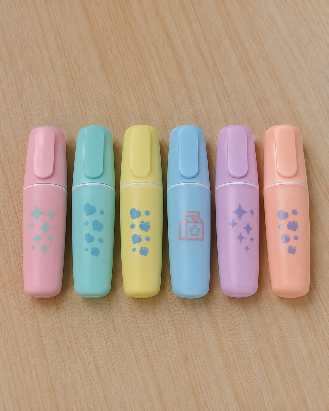 Surligneurs pastel illustres, Scoopfoodkawaii