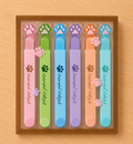 Coffret surligneurs pattes de chat kawaii, Scoopfoodkawaii