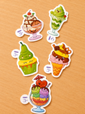 Stickers glaces et desserts kawaii, Scoopfoodkawaii