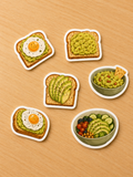Stickers avocado toast, Scoopfoodkawaii